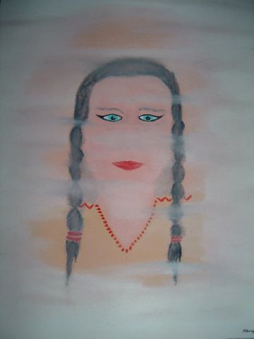 le fantome d'une indienne - Peinture - mathias blaizot
