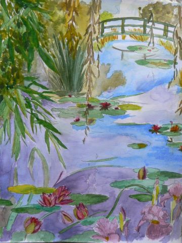 Les nenuphars a Giverny - Peinture - Lyzy