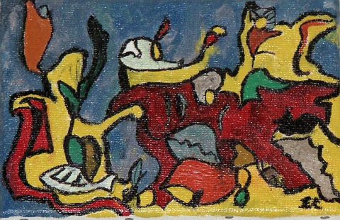 CHAT AQUATIQUE - Peinture - Estelle DUPAS-CREPIAT CHAT AQUATIQUE - Peinture - Estelle DUPAS-CREPIAT