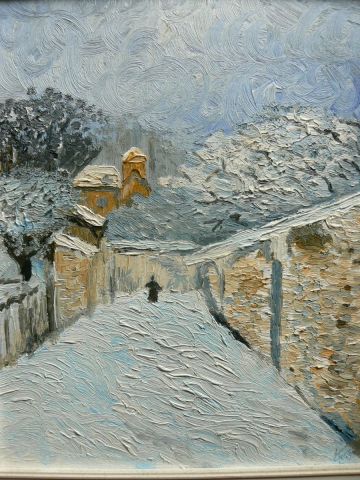 La neige a Louveciennes - Peinture - Lyzy