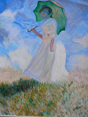L'artiste Lyzy - Femme a l'ombrelle