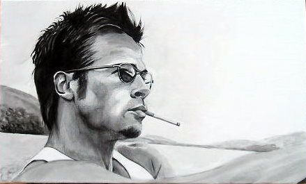 Peinture : BRAD PITT - david Peinture : BRAD PITT - david