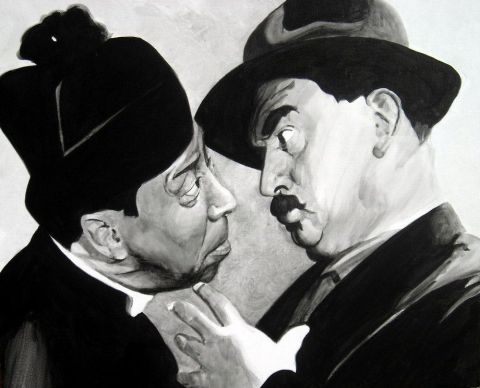 Peinture : don camillo et peppone - david Peinture : don camillo et peppone - david