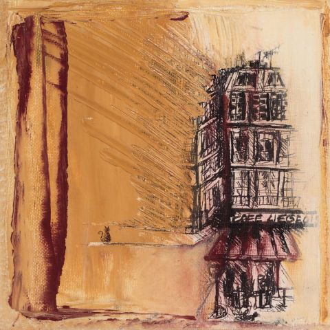 Peinture : au cafe - i BUISSART Peinture : au cafe - i BUISSART