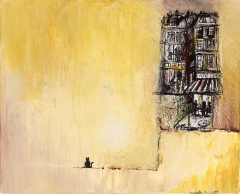 Peinture : le chat - i BUISSART Peinture : le chat - i BUISSART