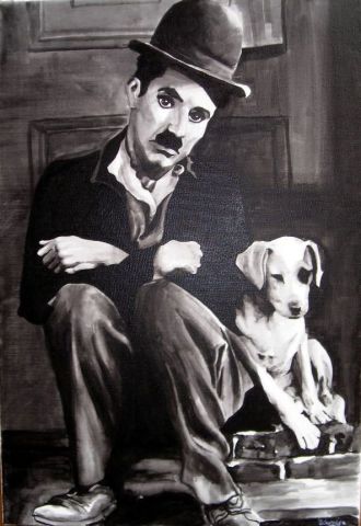 Peinture : CHAPLIN - david Peinture : CHAPLIN - david