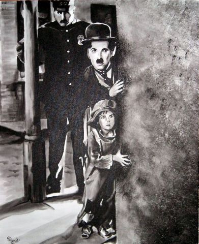 Peinture : CHAPLIN - david Peinture : CHAPLIN - david