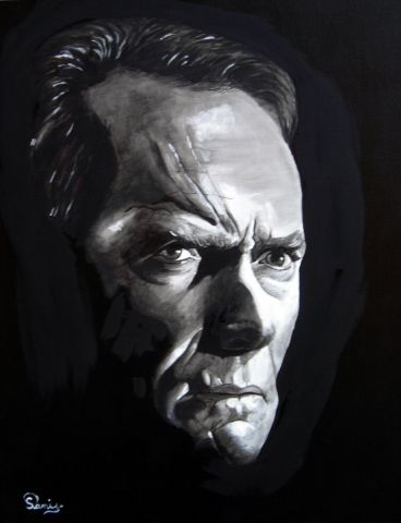 Peinture : CLINT EASTWOOD - david Peinture : CLINT EASTWOOD - david