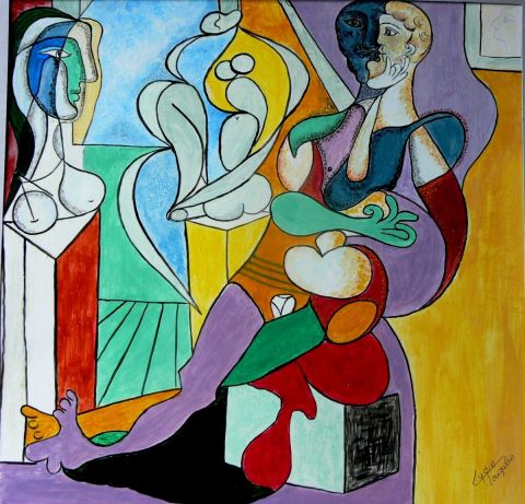 L'artiste Lyzy - Reproduction Pablo Picasso