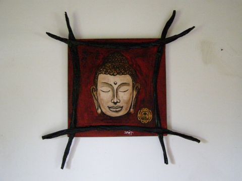 buddha - Peinture - stephanie lemesle