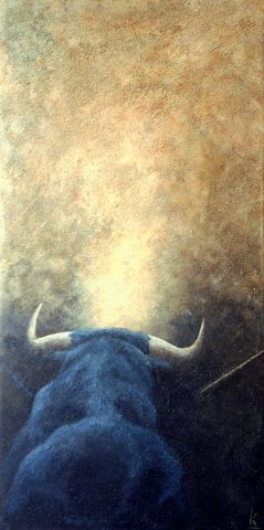 El toro azul  - Peinture - K