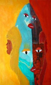 Peinture de Aconcha: Le masque d'Eleggua