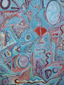 Peinture de FABRICE LEMARECHAL: Vision turquoise