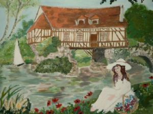 Peinture de florence: Le Vieux Moulin de Vernon