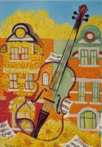 Voir le détail de cette oeuvre: La musique dans la ville Le violon