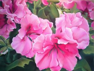 Peinture de Brigitte BOURON: La vie en rose