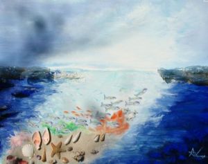 Peinture de Nuange: PLASTIQUE POLLUTION
