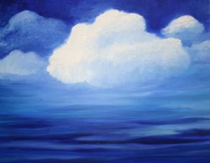 Peinture de kamaieu: nuage