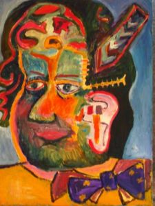 Peinture de guy ayach: autoportrait
