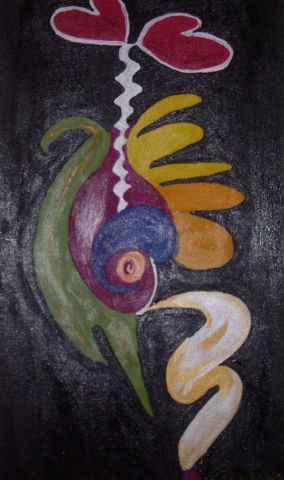 DOUBLE COEUR - Peinture - Estelle DUPAS-CREPIAT DOUBLE COEUR - Peinture - Estelle DUPAS-CREPIAT