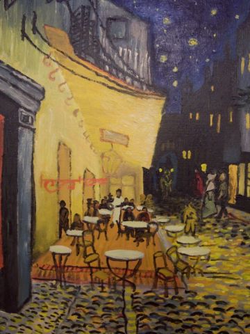 L'artiste DENIS COUSIN - le Cafe le soir - Van Gogh