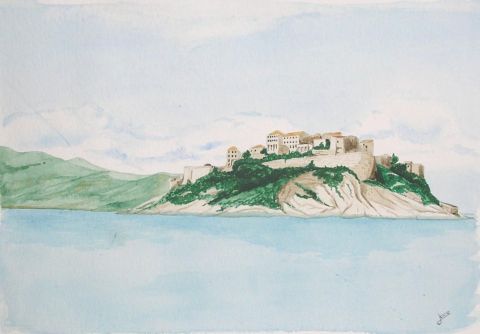 Fort sur la falaise - Peinture - Jocelyn Forveille