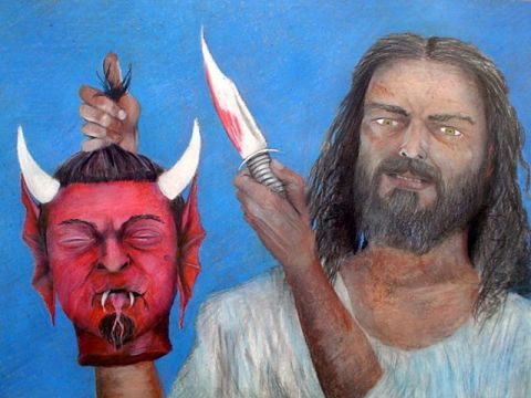 La mort du diable - Peinture - thirion La mort du diable - Peinture - thirion