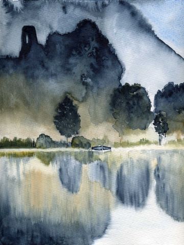 Brouillard - Peinture - beatrice creze