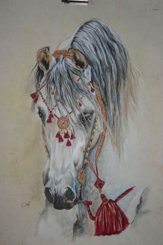 L'artiste florence AUDEBERT - arabe gris