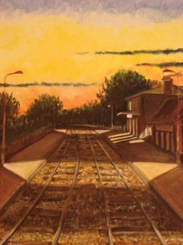 Gare - Peinture - Patrick CRONIER