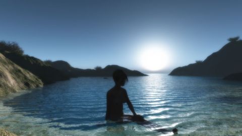 Bain de minuit - Art numerique - Cactus42 Bain de minuit - Art numerique - Cactus42