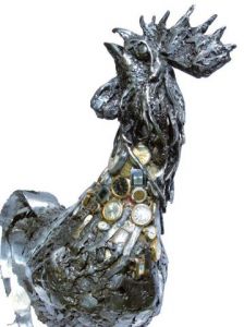 Sculpture de thierry benenati: cocorico