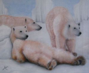 Voir cette oeuvre de Marie-Christine COTTAREL  : ours blancs