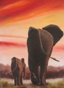 Voir cette oeuvre de Marie-Christine COTTAREL  : elephants