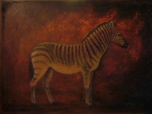 Peinture de ANTONIOTTI severine: Zebre de Namibie