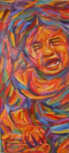 Peinture de Jose Antonio Agramunt Serrano: je pleure