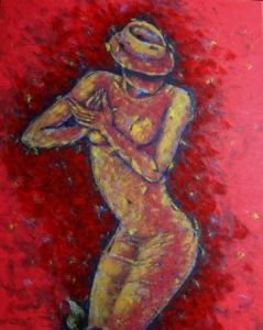 Peinture de NEIMA: danseuse de flamenco au chapeau