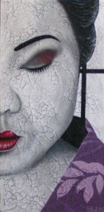 Voir le détail de cette oeuvre: geisha au kimono violet 