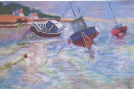 les bateaux - Peinture - jeanninemarie