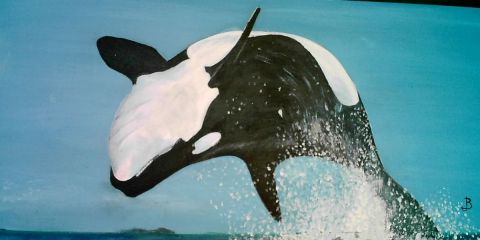 Peinture : Saut d'un orque - JMB Peinture : Saut d'un orque - JMB