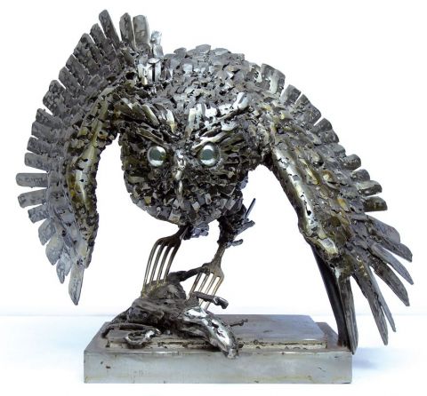 L'artiste thierry benenati - CHOUETTE À TABLE L'artiste thierry benenati - CHOUETTE À TABLE