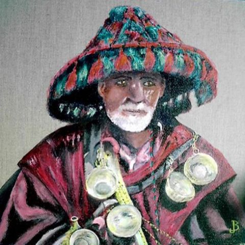 Peinture : Porteur d'eau a Marrakech - JMB Peinture : Porteur d'eau a Marrakech - JMB