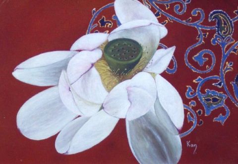 Lotus Bouddha - Peinture - KAN