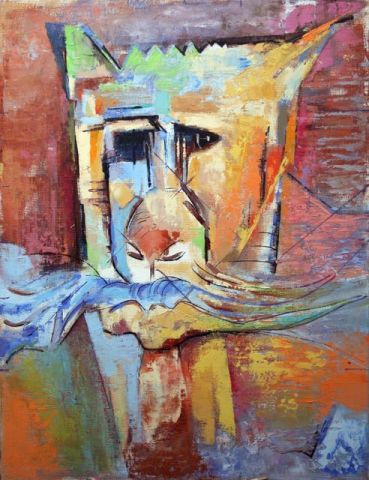 Chat bleu - Peinture - Ghu Chat bleu - Peinture - Ghu
