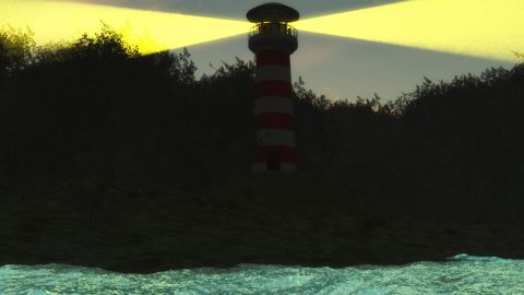 Phare aux lumieres jaune - Art numerique - Cactus42 Phare aux lumieres jaune - Art numerique - Cactus42