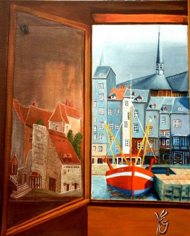 Reves et reflets d'Honfleur - Peinture - Yfig Reves et reflets d'Honfleur - Peinture - Yfig