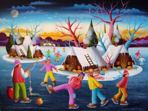 Winter - Peinture - Davidovic Mile