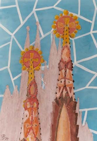 Sagrada Familia clochers - Peinture - mitch57