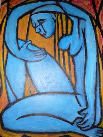 L'artiste marco - nus bleu