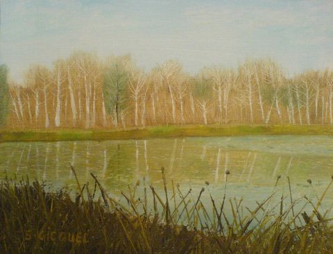 Etang de sologne - Peinture - Gicquel stephane Etang de sologne - Peinture - Gicquel stephane